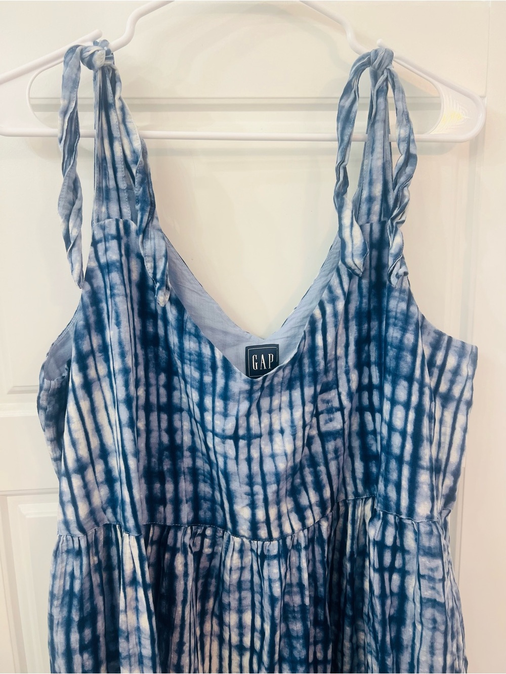 GAP Blue and White Tie-Dye Maxi Dress - Picture 2 of 5